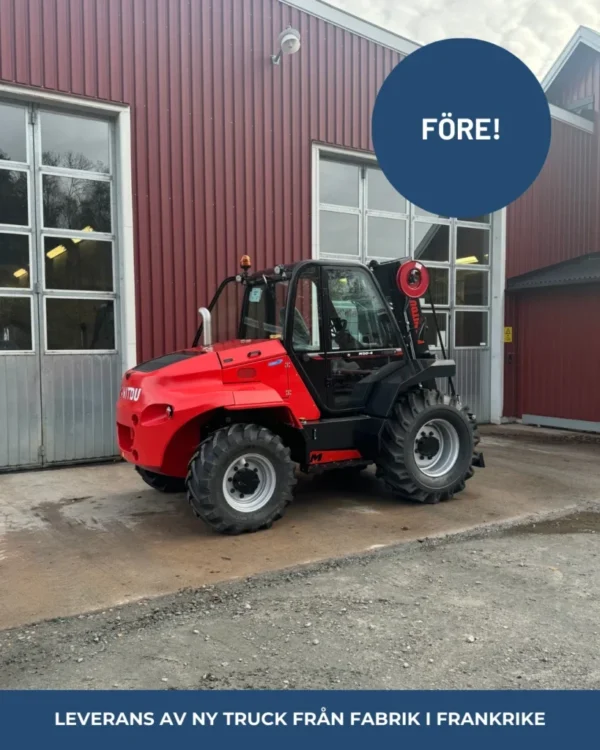 Manitou M50-4 ST5 utanför fabriken, klar för kundanpassning och leverans.